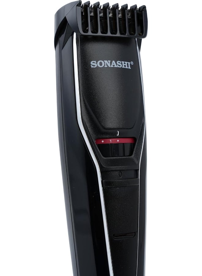 Rechargeable Hair Clipper with Stainless Steel Blade for Easy Cutting | Chargeable Lithium Battery With Indicator Light | Continuous Working Time of 90 min | Cordless Hair Clipper SHC-1043N Black/Silver - image 3