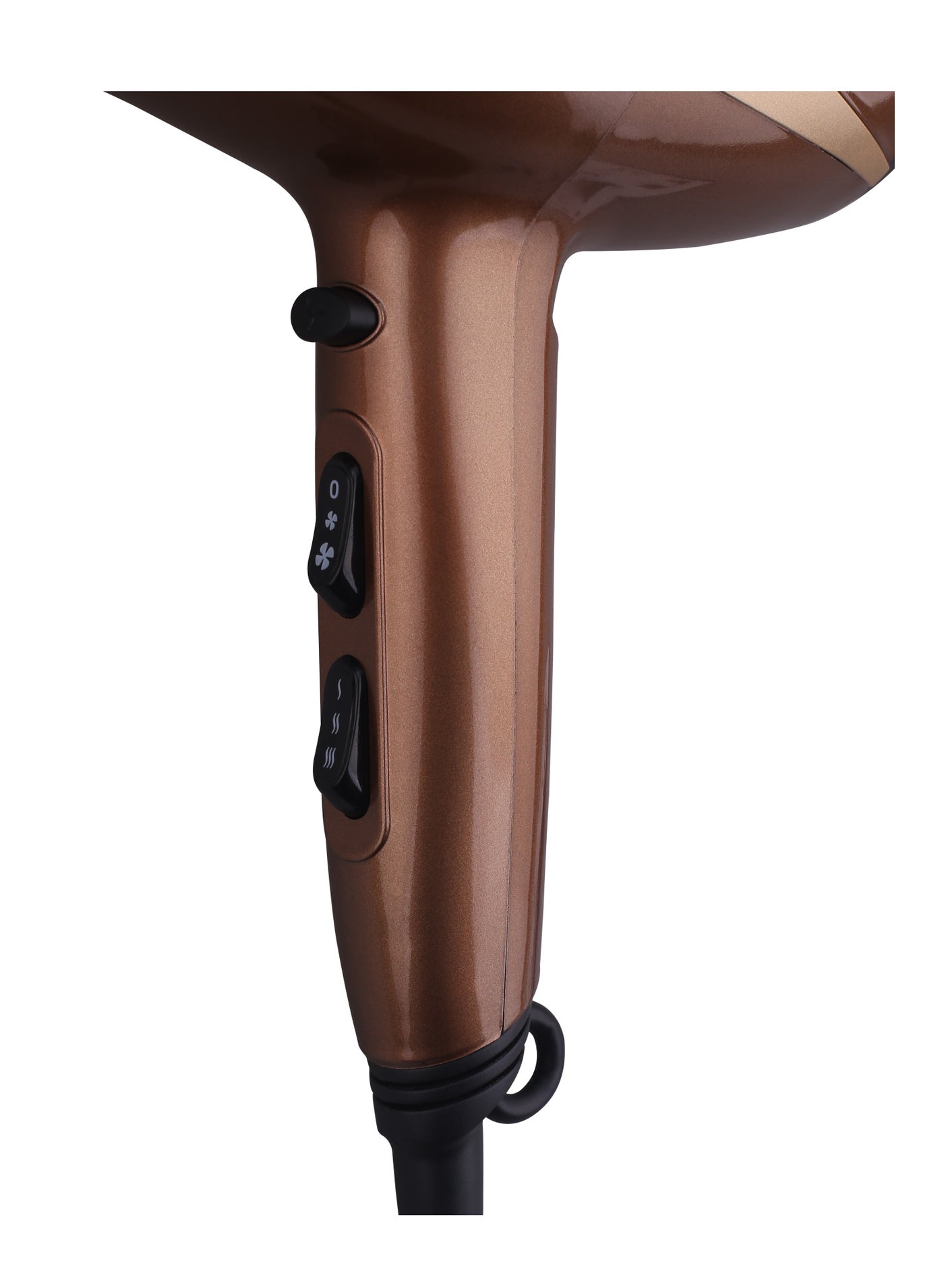 Hair Dryer  Cold And Hot Wind DC Motor  2 Speed And Heat Settings With Overheat Protection Featured With Cool Shot Function And HangUp Hook Fast Hair Dryer With Ionic Conditioning  SHD-5006 Brown/Gold - image 7