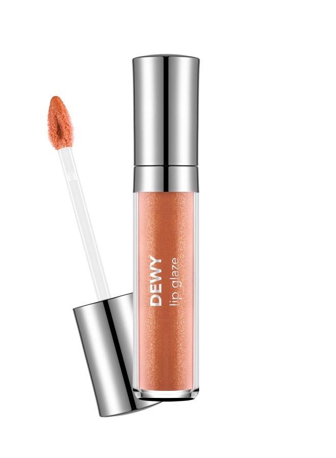 Dewy Lip Glaze – 003 Golden Terracotta – High-Shine Lip Glaze, Pearlescent Shimmer, Smooth Comfortable Wear, Long-Wear Glossy Look 003-GLDN TERRACOTTA