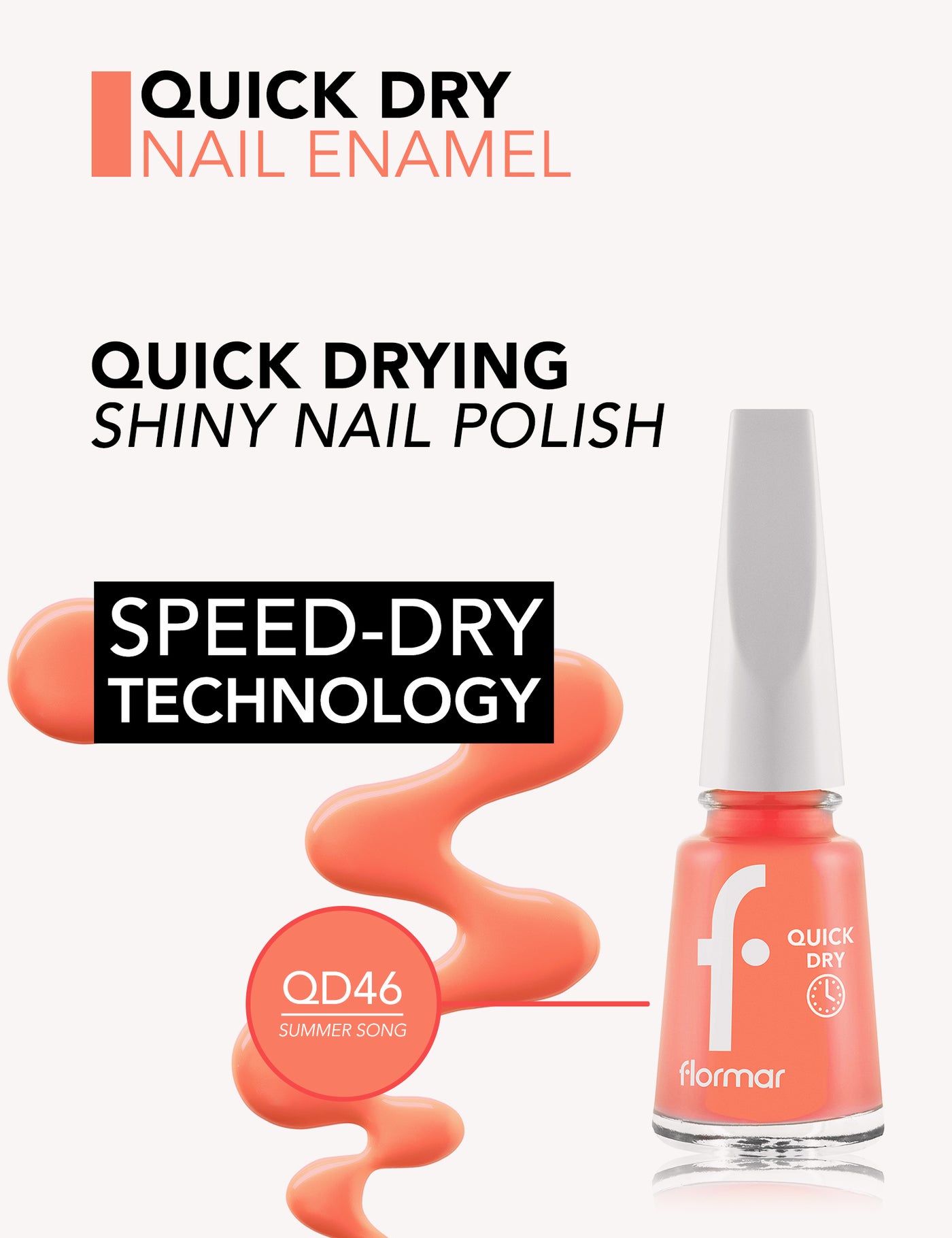 Quick Dry Nail Enamel QD46 11ml QD46 Summer Song - image 3