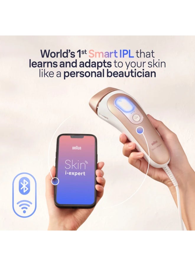 IPL Skin iexpert Pro 7 PL7257  at Home Hair Removal, Free App, Pouch, Venus Razor, 3 Heads. Pink / White - image 2