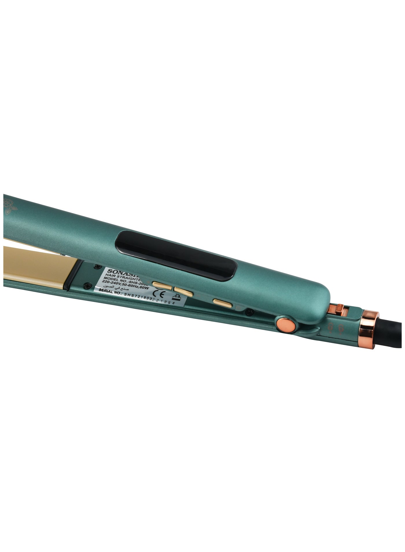 Golden Ceramic Coating Plate Hair Straightener SHS-2088 Green - image 2