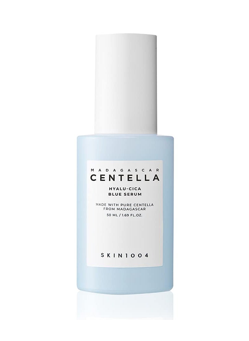 Hyalu-CICA Blue Serum 1.69 fl.oz, 50ml, 5 Layer Hyaluronic Acid Cica Niacinamide, Hydrating and Refreshing Multi-Care Solutions Blue