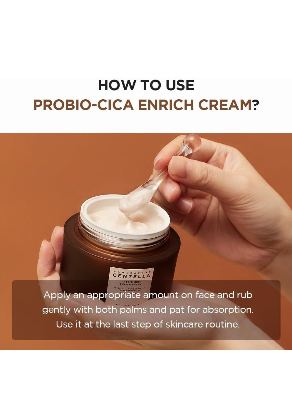 Madagascar Centella Probio-Cica Enrich Cream, Formulated Probio-Cica And Teca For Calming Effects  50Ml Skin1004 Brown - image 7