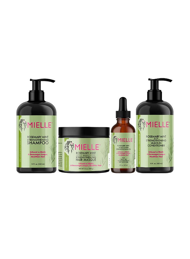 Rosemary Mint Complete Hair Kit- Hair Oil 59ml And Shampoo 355ml, and Conditioner 355ml And Hair Masque 340gm
