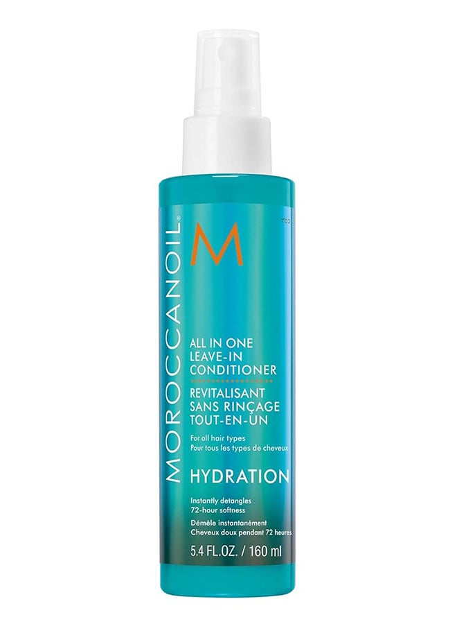 All in One Leave-In Conditioner, 160ml – Detangler, Heat Protectant & Hydrating Spray with Argan Oil 160ml