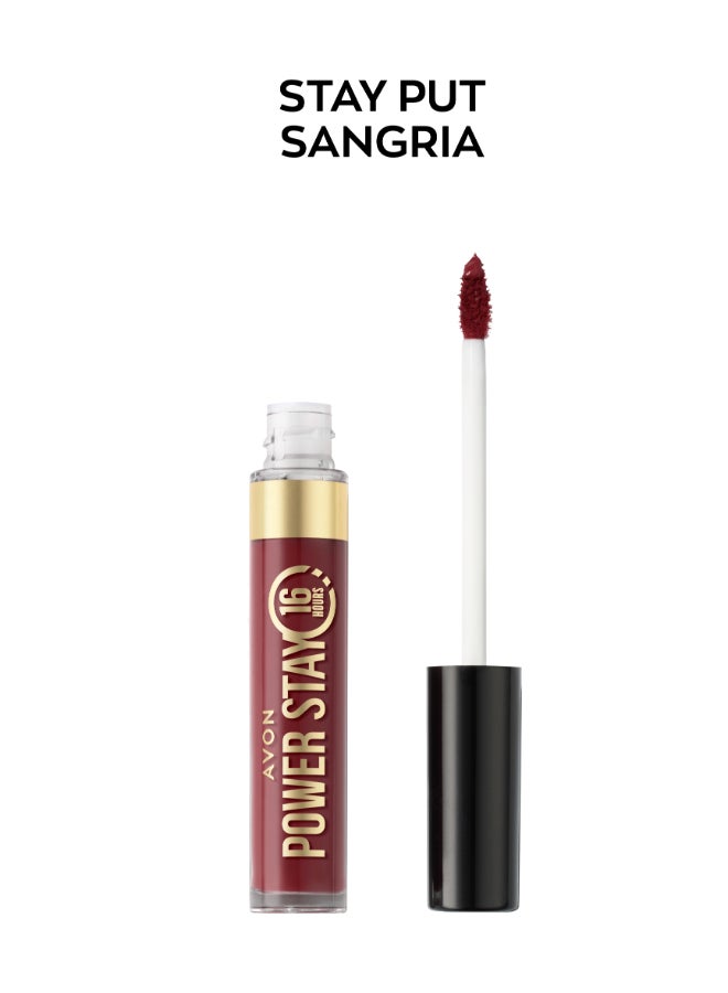 Power Stay Liquid Lip - Stay Put Sangria 6ml