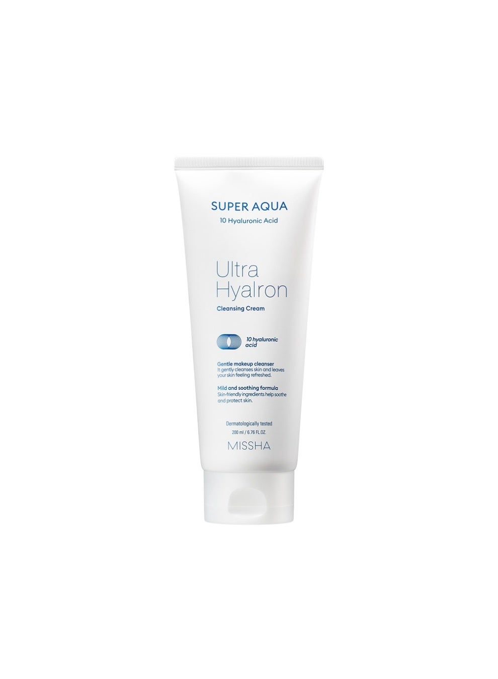 Korean Super Aqua Ultra Hyalron Cleansing Cream , With 10 Kinds Of Hyaluronic Acid Compounds , To Penetrate Through Multiple Layers For Deep Skin Cleansing 200ml