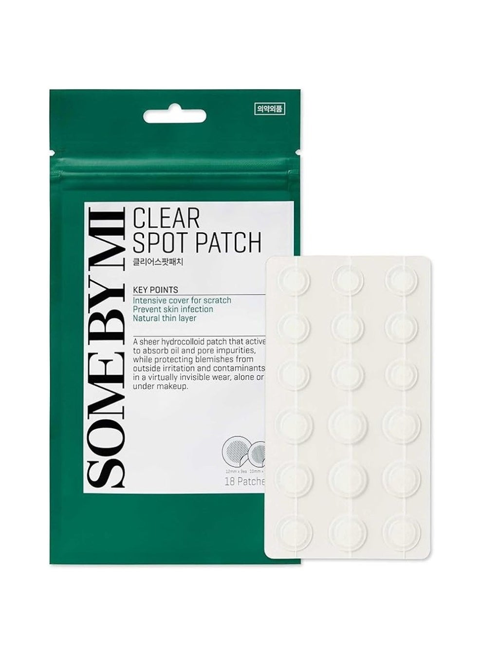 30 Days Miracle Clear Spot Patch - 18 Counts, 2 Size(10Mm 9Counts, 12Mm 9Counts) - Invisible Hydrocolloid Skin Trouble And Pimple Patch With No Irritation - Pack Of 1 100ml
