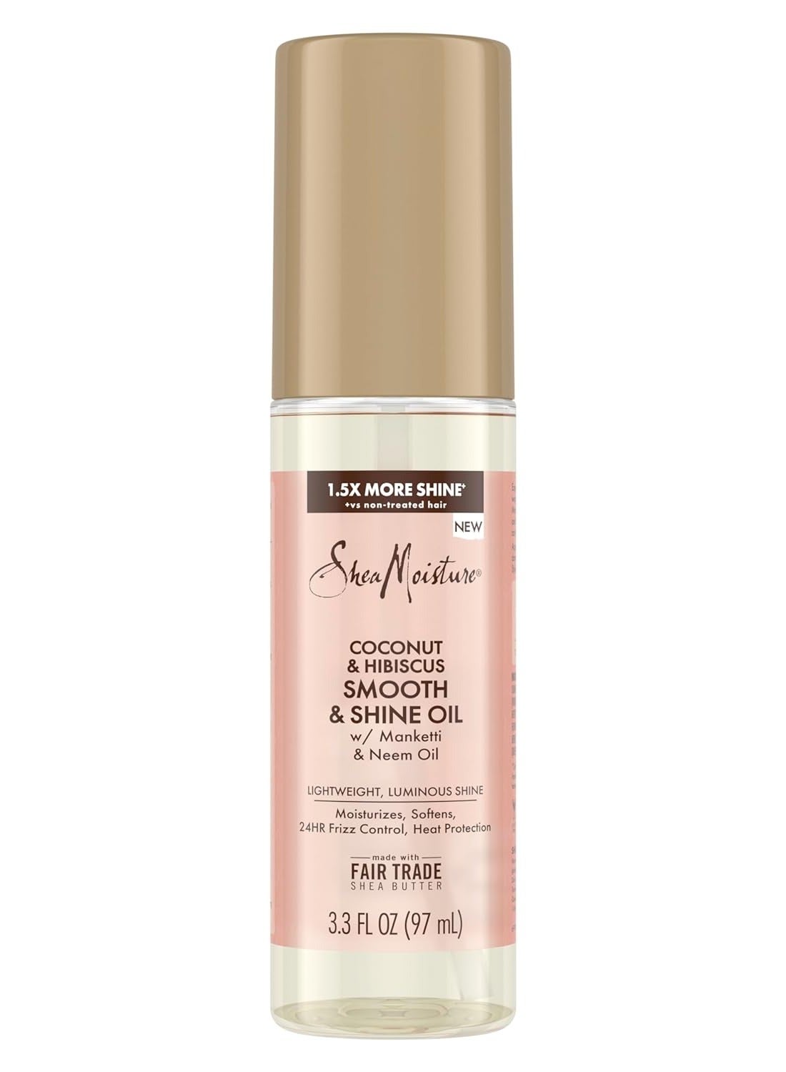 Smooth & Shine Oil Coconut & Hibiscus for Lightweight, Luminous Shine, 3.3 oz 97 mlml