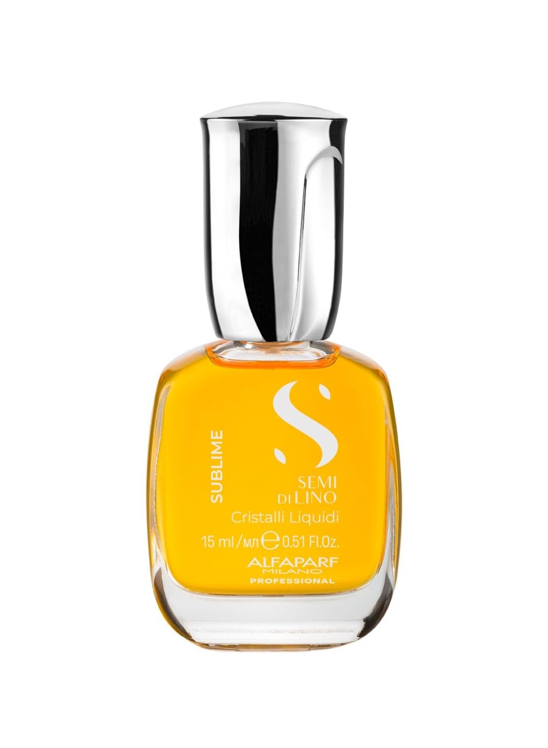 Milano Semi di Lino Sublime Cristalli Liquidi Hair Oil Serum with Thermal Protection - Anti Frizz Hair Serum & Smoothing Heat Protectant Spray with Vitamin E for Frizzy Hair (0.51 oz / 15 ml)
