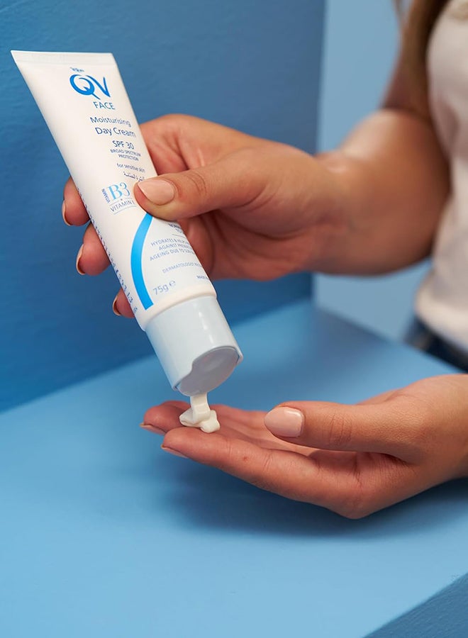 Face Day Cream for Dry & Sensitive Skin (75g) - Lightweight Hydrating Moisturizer with Antioxidants, Fragrance Free Non Greasy Daily Skincare Cream, Dermatologist Recommended 75grams - image 6