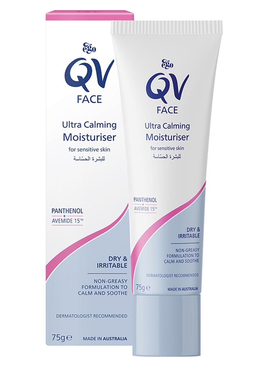 Non-Greasy Ultra Calming Face Moisturiser (75g) with Avemide 15™ for Irritated & Sensitive Skin - Hydrates, Soothes Redness, Non-Comedogenic 75grams
