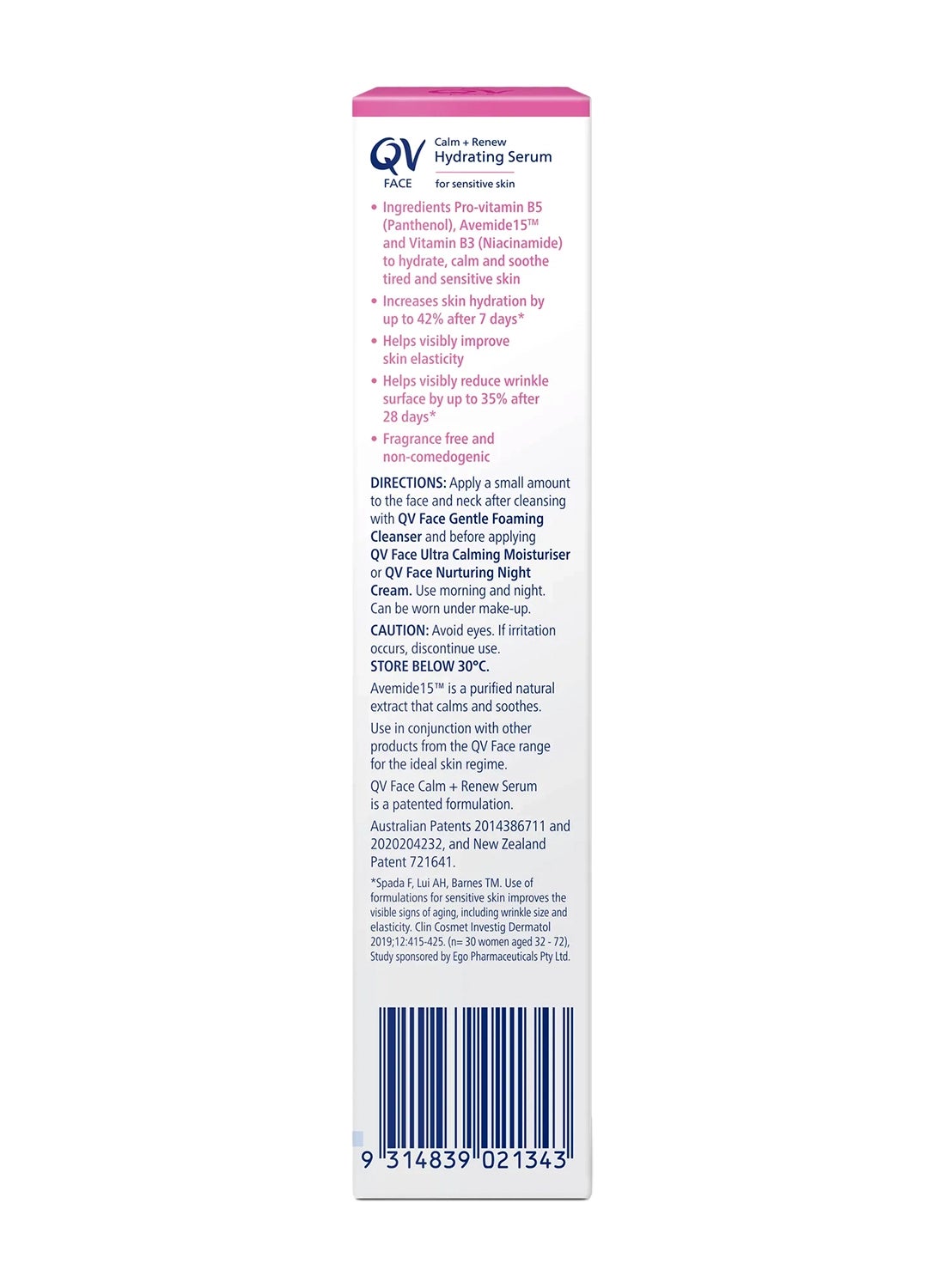 Hydrating & Renewing Face Serum for Sensitive Skin (30g) - Boosts Elasticity, Reduces Wrinkles, with Niacinamide, Pro-Vitamin B5 & Avemide 15™ 30grams - image 3
