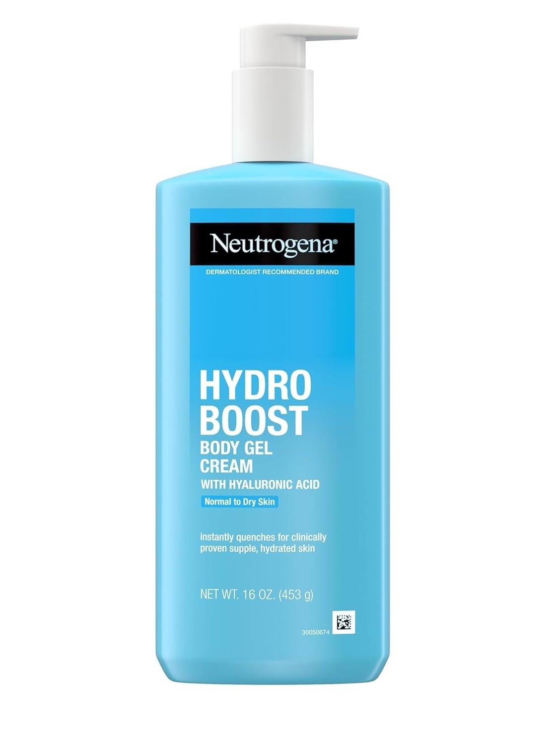 Hydro Boost Body Gel Cream, Hydrating Body Lotion with Hyaluronic Acid for Normal to Dry Skin, Lightweight Fragrance-Free Hyaluronic Acid Moisturizer, 16 OZ 453 gramsgrams