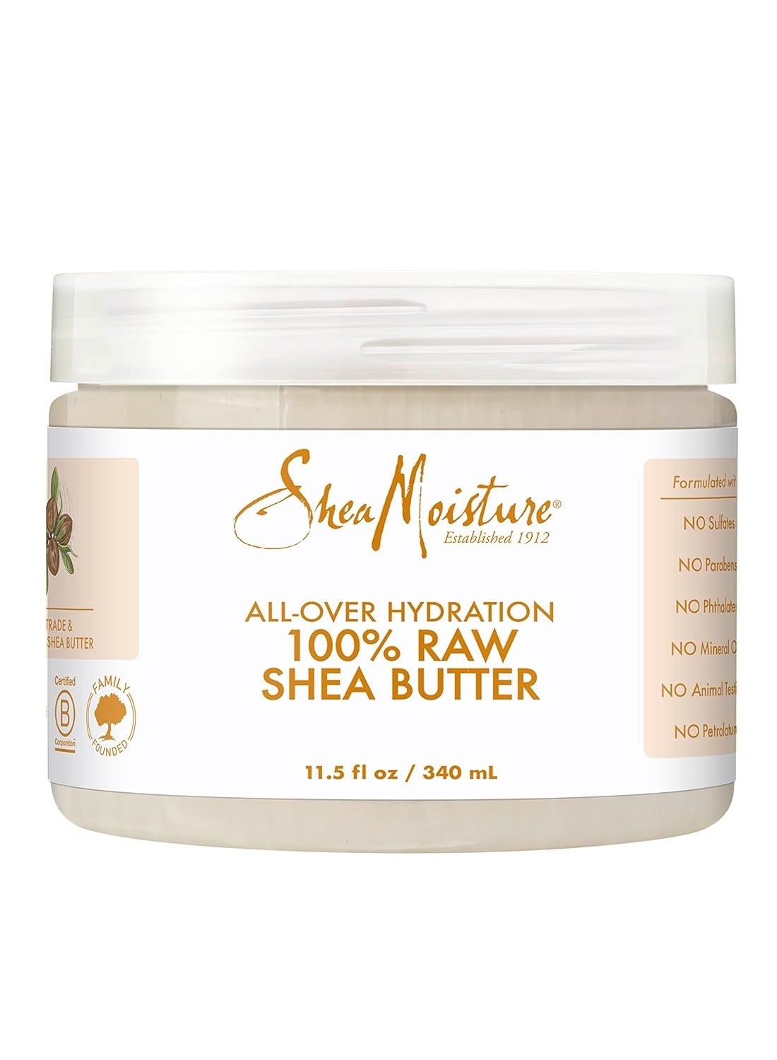 All-Over Hydration for Ultra-Healing for Dry Skin 100% Raw Shea Butter 11.5 oz 340 mlml