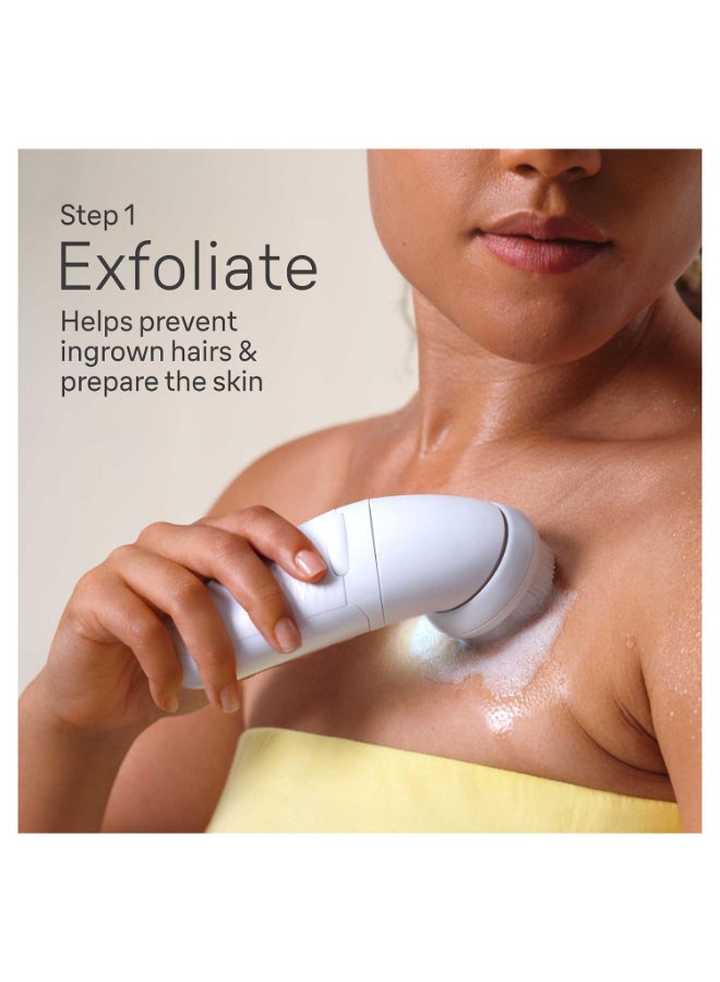Silk-epil 7 SkinSpa 7-081 Epilator Wet & Dry, Deep body exfoliation brush, Pouch. + 6 Extra White - image 4