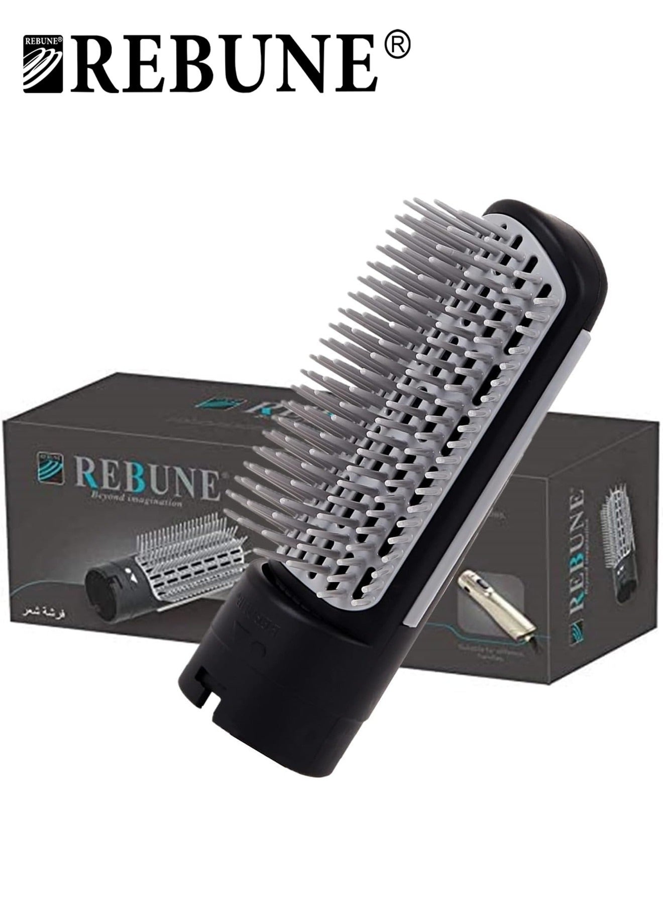 Hair Styler Brush Attachment For RE-2025 RE-2078 RE-2024 RE-2013 RE-2017 RE-2201 And Most Models Black/Grey