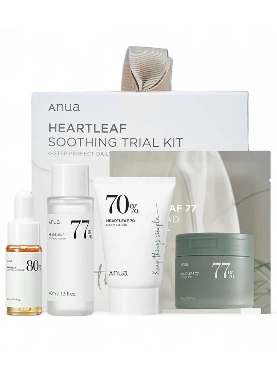 Heartleaf Soothing Trial Kit 4 Step Perfect Daily Routine For Sensitive Skin KITNone