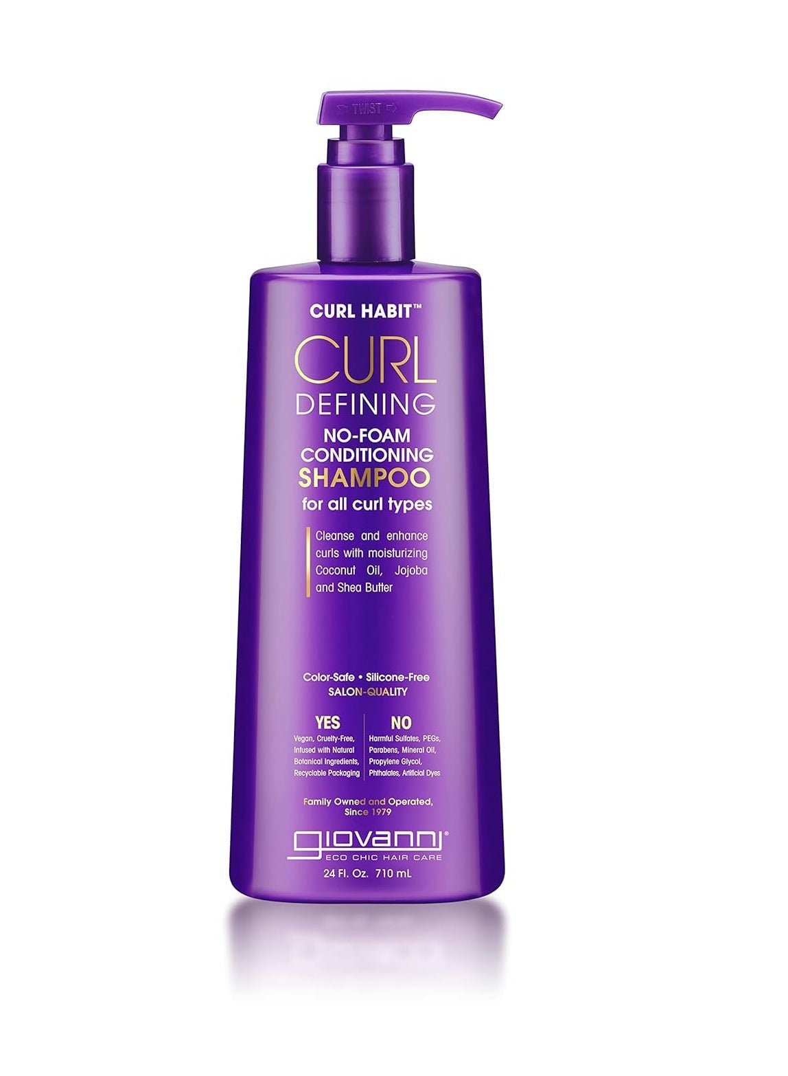 Curl Habit Curl Defining No Foam Conditioning Shampoo - Shampoo for Curly Hair, Curly Hair Products, Conditioning Shampoo, Helps Improve Curl Texture, Cruelty-Free, Silicone Free - 24 oz