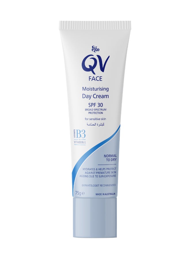 Face Moisturising Day Cream Spf 30 - Hydrating And Protective Facial Cream 75grams