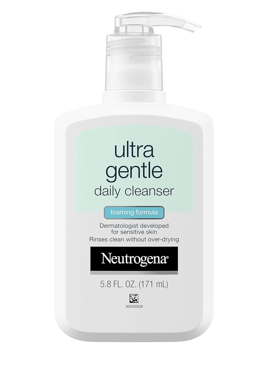 Ultra Gentle Foaming Facial Cleanser, Hydrating Face Wash for Sensitive Skin, Gently Cleanses Face Without Over Drying, Oil-Free, Soap-Free 5.8 fl. oz.Fluid Ounce