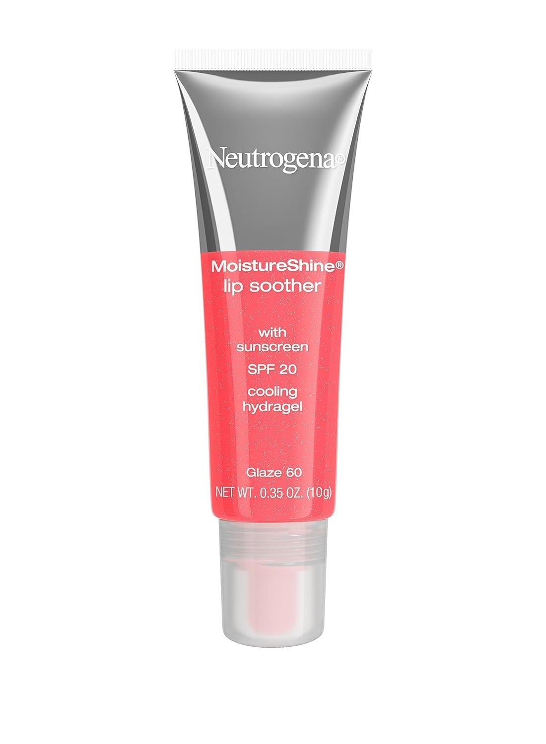 MoistureShine Lip Soother Gloss with SPF 20 Sun Protection, High Gloss Tinted Lip Moisturizer with Hydrating Glycerin and Soothing Cucumber for Dry Lips, Glaze 60,.35 oz