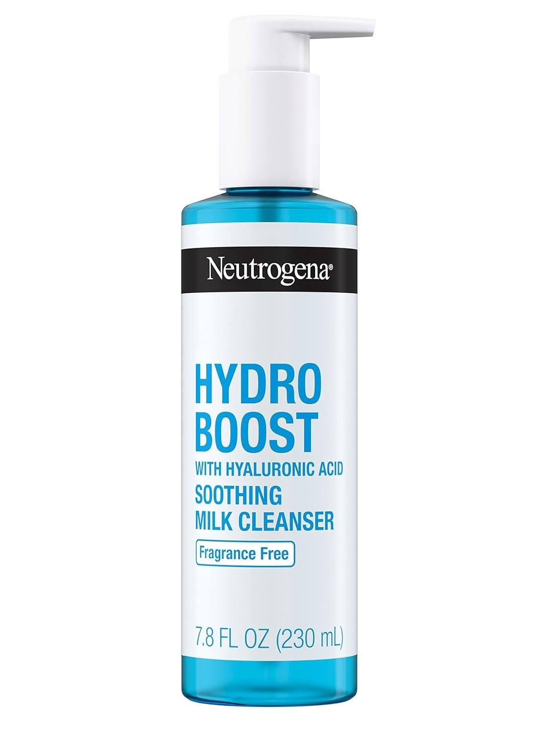 Hydro Boost Soothing Milk Facial Cleanser with Hyaluronic Acid, Hydrating Face Wash Gently Lifts Dirt & Oil Leaving Soft Soothed Skin, Hypoallergenic, Fragrance-Free 7.8 Fl. OzFluid Ounce