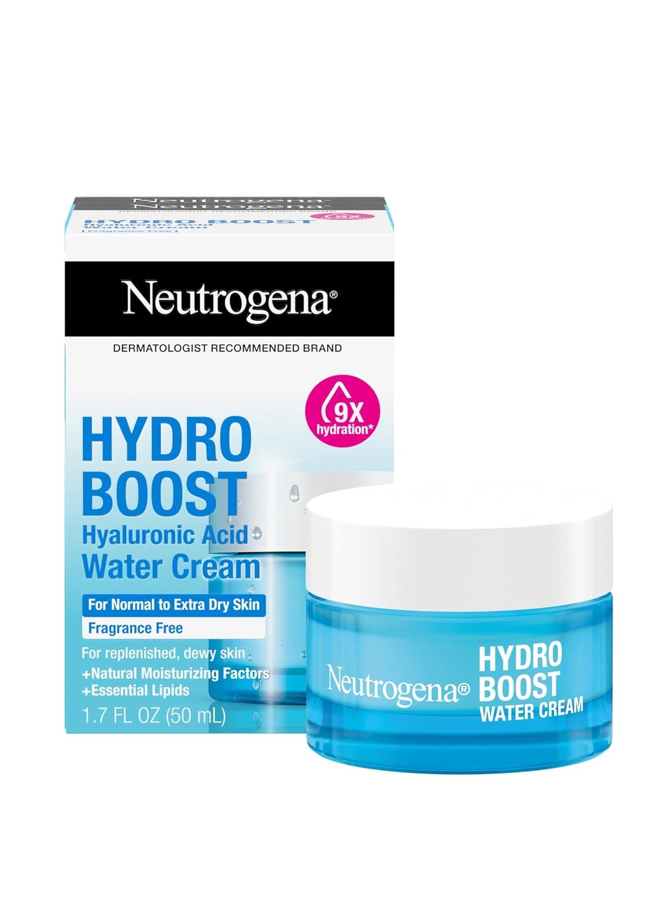 Hydro Boost Skincare Set, Hydro Boost Fragrance Free Water Cream Face Moisturizer, 1.7 fl oz, & Trial Size Hydro Boost Fragrance Free Hydrating Gel Facial Cleanser 1.7 fl ozFluid Ounce
