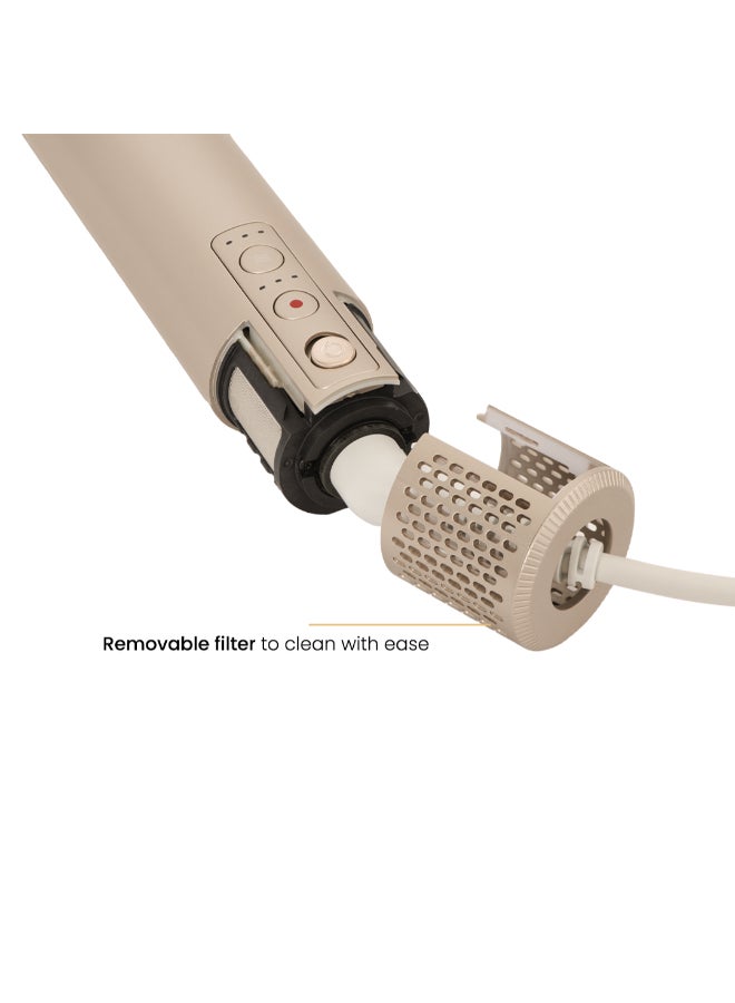 Multi Styler for All Hair Types – 6-in-1 Styling Tool with Auto-Wrap Curlers, Blow Dryer, Round & Oval Brush – 1500W Ionic Hair Styler for Frizz-Free Waves & Salon Blowouts Rose Gold - image 4