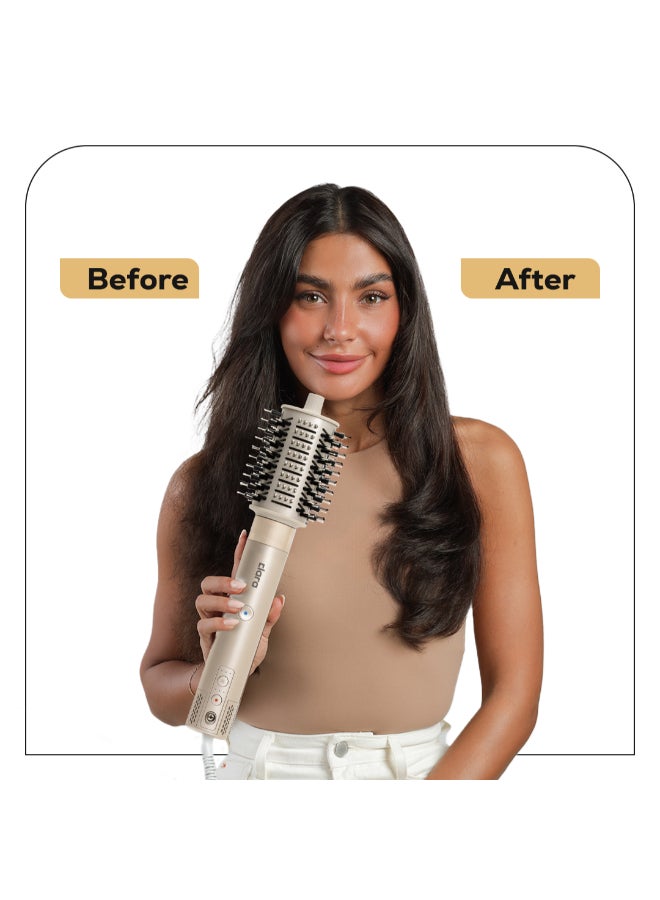Multi Styler for All Hair Types – 6-in-1 Styling Tool with Auto-Wrap Curlers, Blow Dryer, Round & Oval Brush – 1500W Ionic Hair Styler for Frizz-Free Waves & Salon Blowouts Rose Gold - image 9