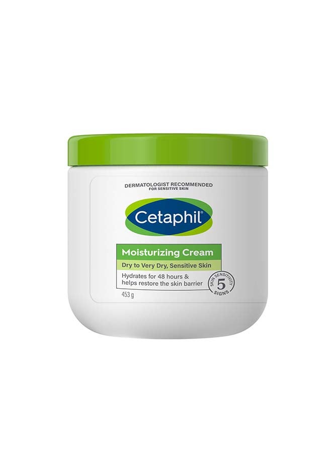 Moisturizing Cream, Dry to Very Dry, Sensitive Skin, Hydrates for 48 hours, Restores skin barrier, Face And Body For Men And Women, Non-Comedogenic ,With Niacinamide And Vitamin B5, Unscented 453grams