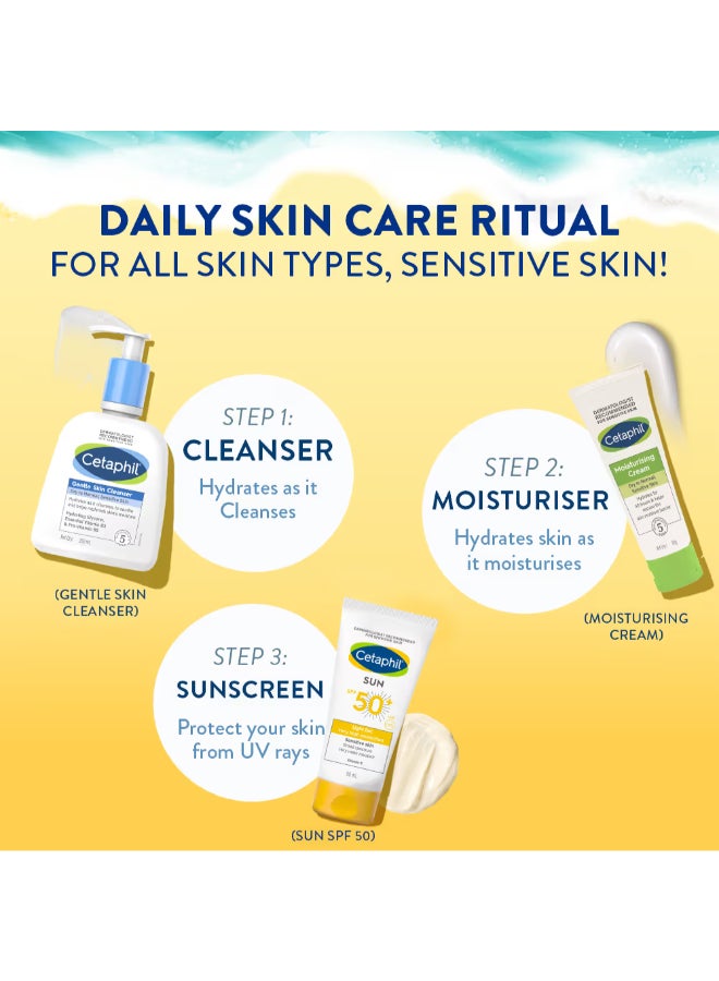 Sun Spf 50+ Light Gel Sunscreen, For Oily And Very Sensitive Skin, Very high protetction, Face And Body For Men And Women, Very Water Resistant, Unscented, Essential Vitamin E 100ml - image 7