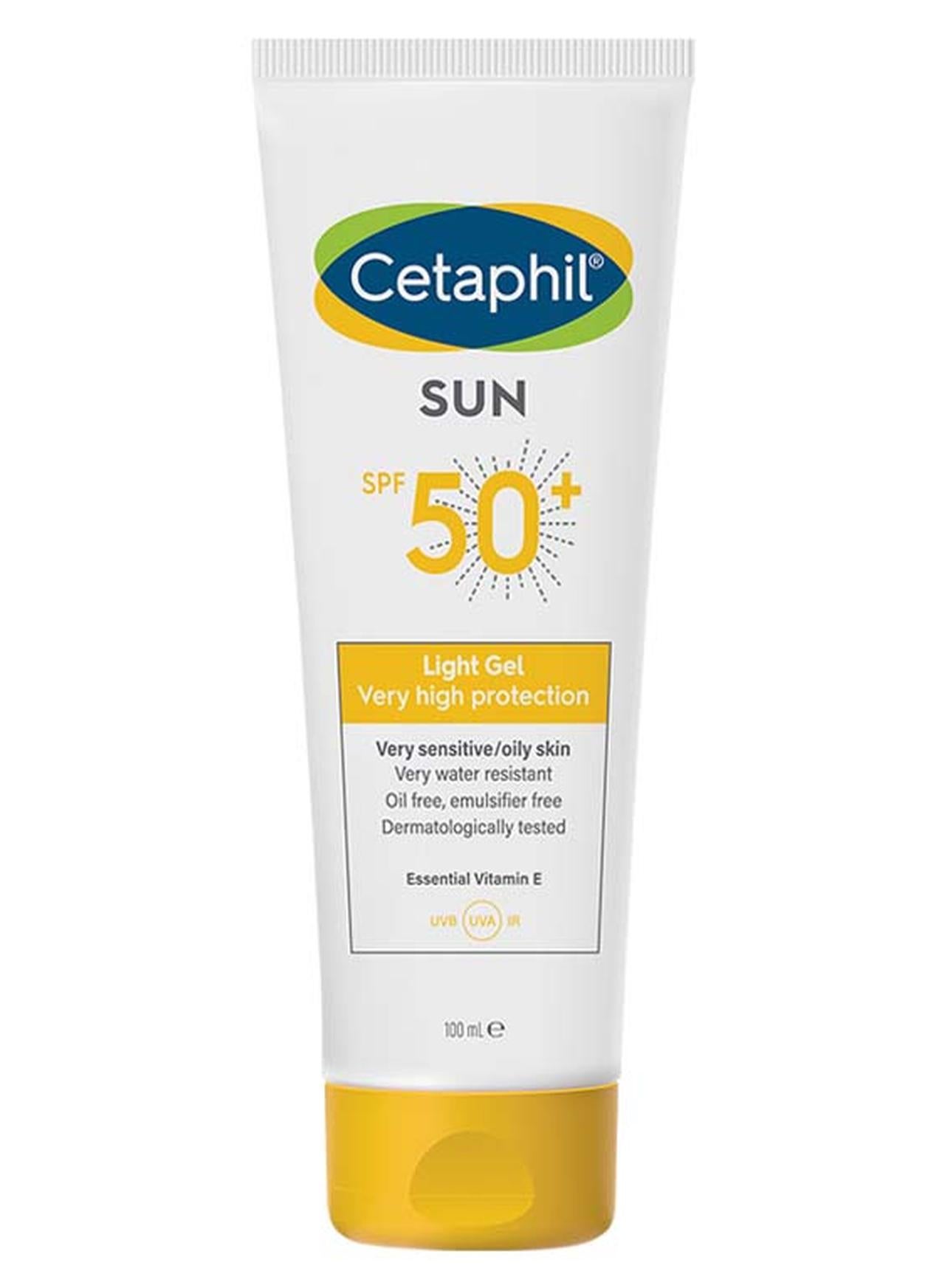 Sun Spf 50+ Light Gel Sunscreen, For Oily And Very Sensitive Skin, Very high protetction, Face And Body For Men And Women, Very Water Resistant, Unscented, Essential Vitamin E 100ml