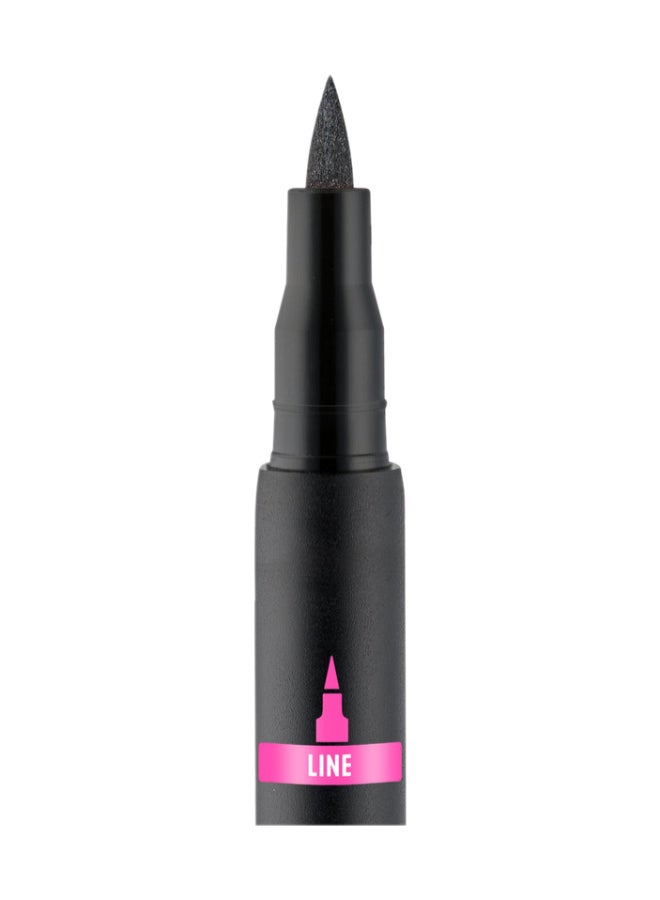 Line It Like A PRO! Eyeliner | 01 Black | 2-in-1 Precision Liner with Correction Tip | Matte Finish | Instant Black Result | Longlasting | No Perfume | No Microplastic | Pack of 1 (1.2ml) black - image 4