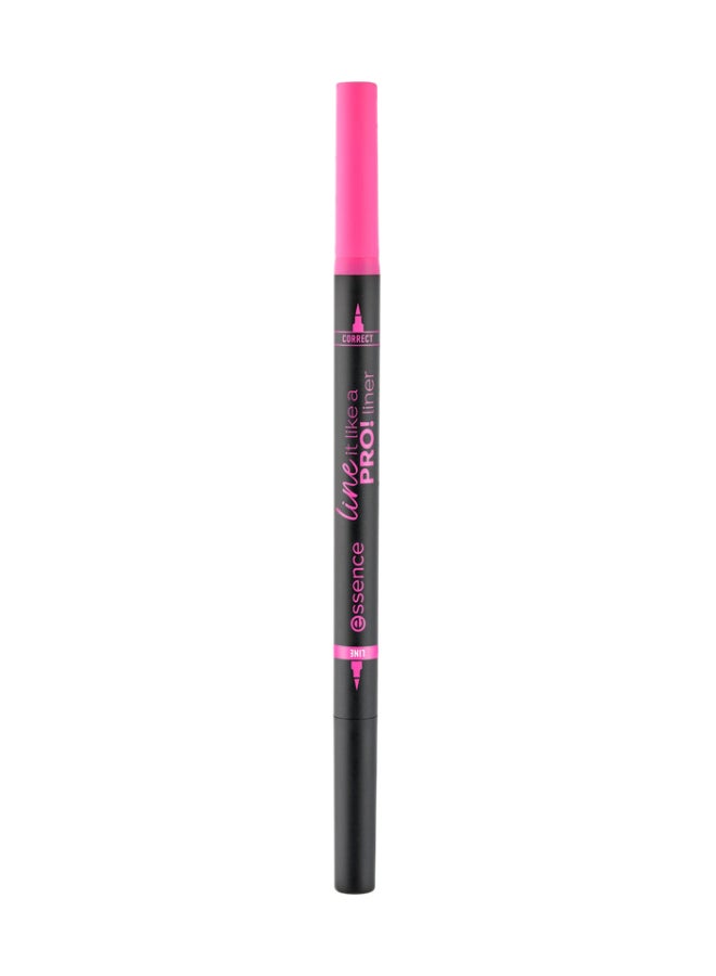 Line It Like A PRO! Eyeliner | 01 Black | 2-in-1 Precision Liner with Correction Tip | Matte Finish | Instant Black Result | Longlasting | No Perfume | No Microplastic | Pack of 1 (1.2ml) black