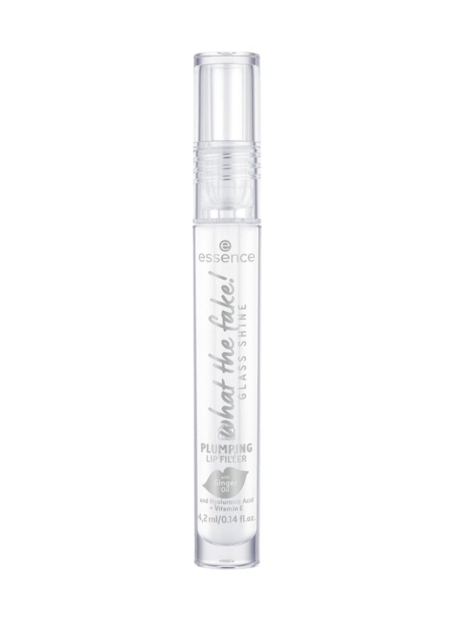 what the fake! Glass Shine Plumping Lip Filler | Transparent Hyaluronic Acid Vitamin E Ginger Oil | High Gloss Moisturising Lip Plumper | Vegan Paraben-Free | No Microplastic | 4.2 ml Oh So Glassy! - image 2