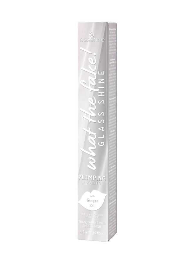 what the fake! Glass Shine Plumping Lip Filler | Transparent Hyaluronic Acid Vitamin E Ginger Oil | High Gloss Moisturising Lip Plumper | Vegan Paraben-Free | No Microplastic | 4.2 ml Oh So Glassy! - image 5