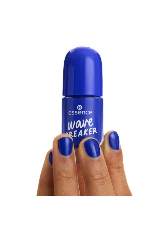 Gel Nail Polish | Colour 75 Wave Breaker | Quick Dry & Long Lasting Gel Finish | Vibrant Blue Shade | High Gloss Shine | Vegan & Climate Neutral Formula | Easy Application with Double Touch Brush | 8 ml (Pack of 1) Wave Breaker - image 5