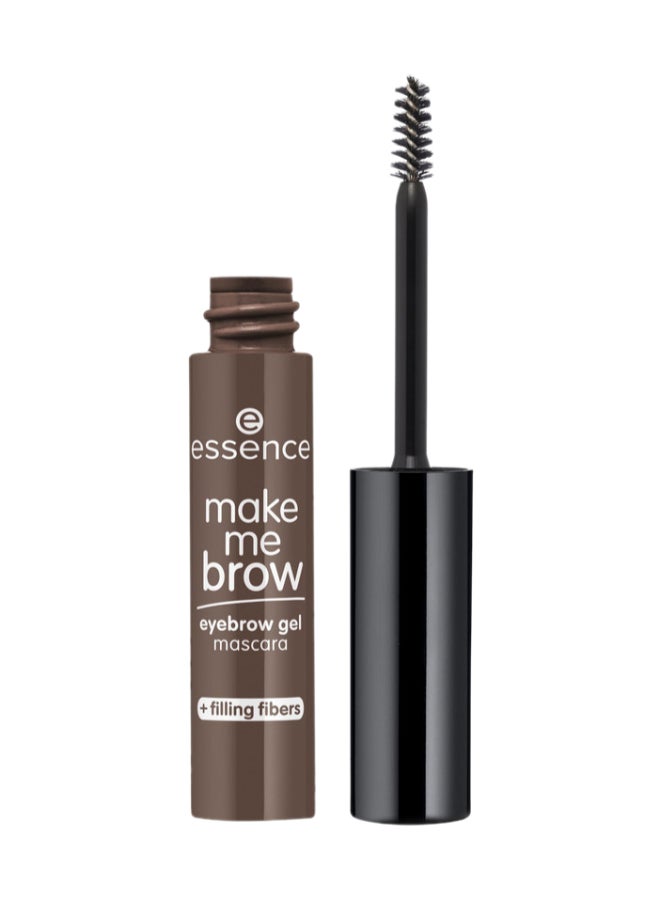 make me BROW Eyebrow Gel Mascara | 07 Dark Browny Brows | Defines Shapes & Fills Gaps | Volumizing Eyebrow Tint with Tiny Fibers | Long Lasting Natural Finish | Vegan & Cruelty-Free | 3.8 ml Dark Browny Brows