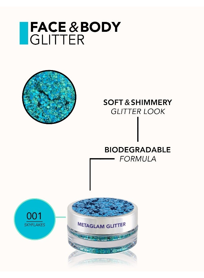 Metaglam Glitter Face & Body 001 Skyflakes 001 Skyflakes - image 3