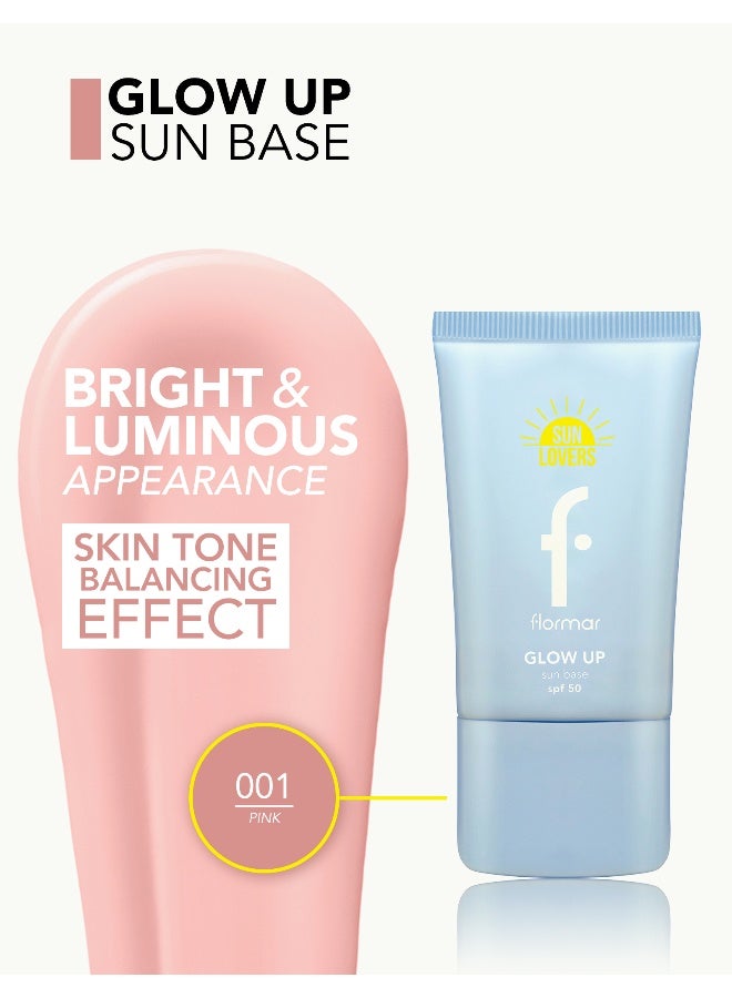 Glow Up Sun Base SPF 50+ – Daily UV Protection Primer, Lightweight Texture, Radiant Skin Finish pink - image 4
