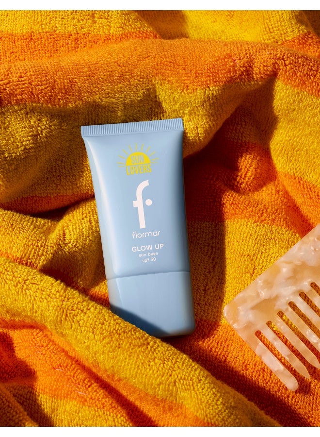 Glow Up Sun Base SPF 50+ – Daily UV Protection Primer, Lightweight Texture, Radiant Skin Finish pink - image 6