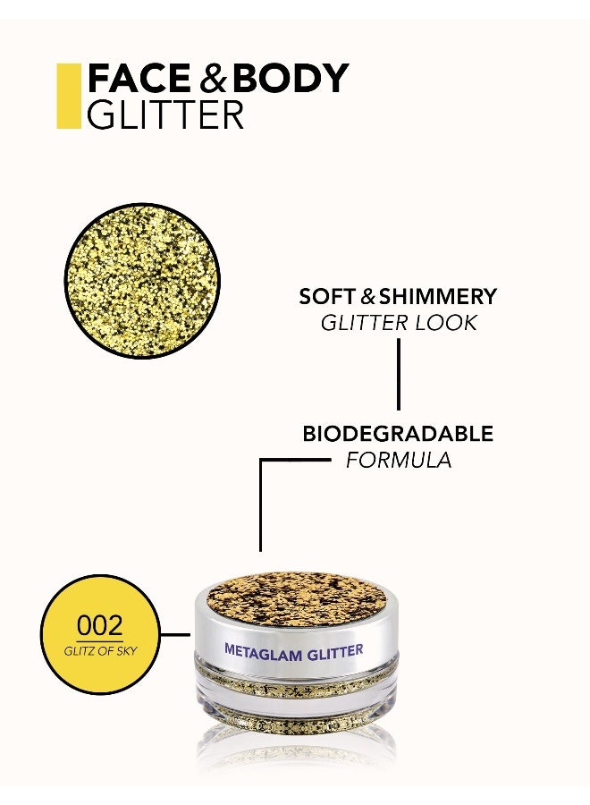 Metaglam Glitter Face & Body 002 Glitz Of Sky 002 Glitz Of Sky - image 3