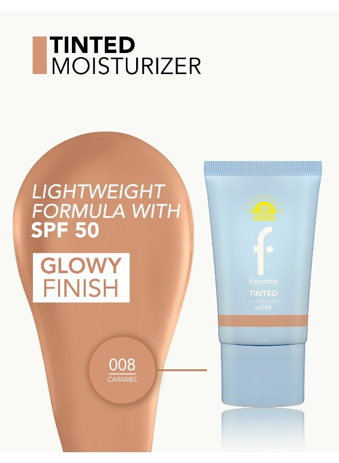 Tinted Moisturizer – 008 Caramel – Lightweight Skin Tint, Hydrating Feel, Sheer-to-Light Coverage, Natural Fresh Finish 008 Caramel - image 3