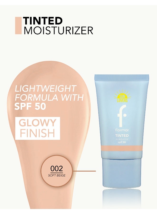 Tinted Moisturizer – 002 Soft Beige – Lightweight Skin Tint, Hydrating Feel, Sheer-to-Light Coverage, Natural Fresh Finish 002 Soft Beige - image 3