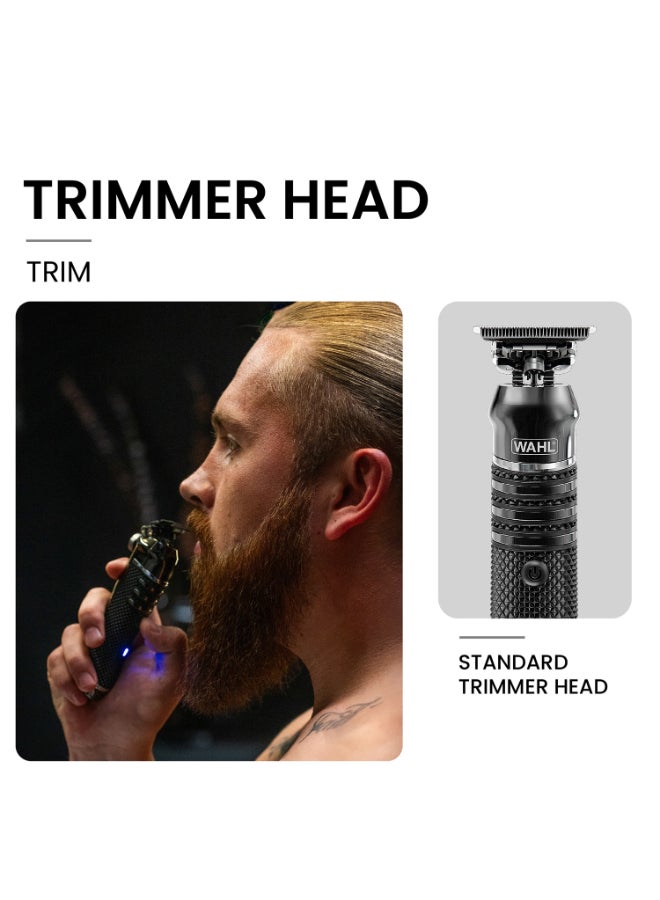 Pro Series High Visibility Skeleton 11 in 1 Corldless Trimmer | Multigroomer | Nose & Ear Trimmer | Dual Foil Shaver | DLC T-Blade 4x Closer Cutting | Waterproof | 2 Hour Run Time | 3 Min Quick Charge | 8 Attachment Guide | 3024849 black - image 4