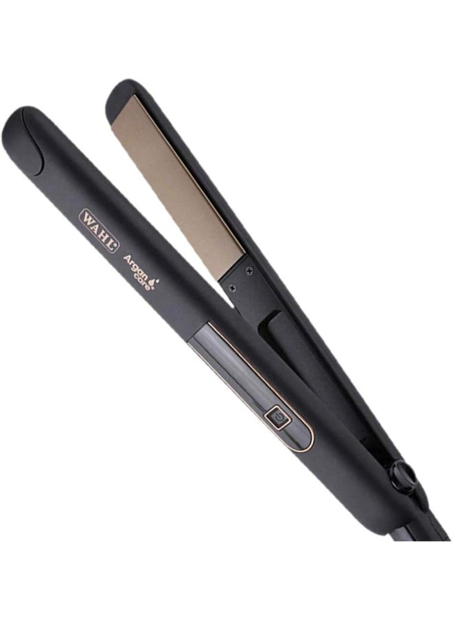 Pro Shine Argan Care Hair Straightener & Curler | Argan Oil Infused Ceramic Plates | Anti-Frizz Shine | LED Display | 180°C–230°C | Auto Shut-Off | 3m Professional Cord – 05316-027 Balck