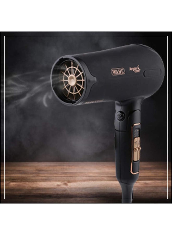 Pro Shine Hair Dryer 2200W – Argan Oil Infused Professional Blow Dryer with 3 Heat & 2 Speed Settings, Cool Shot, Diffuser & Concentrator Attachments – Lightweight & Travel-Friendly – 05449-027 Balck - image 7