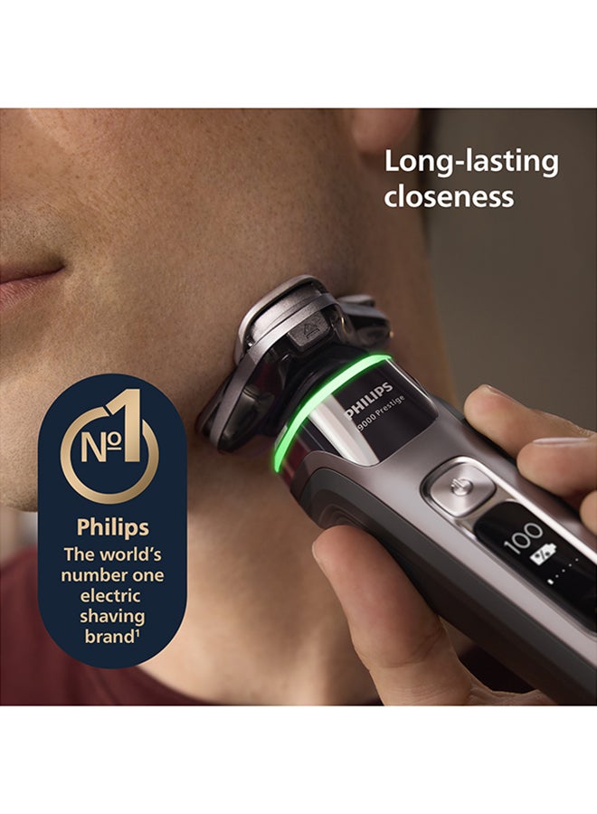 i9000 Prestige Wet & Dry Shaver XP9202/10 | Ultra-close, gentle shave | Flexible heads adapt to contours | Comfort for sensitive skin | Charging stand | 60 min cordless | Travel case - image 3